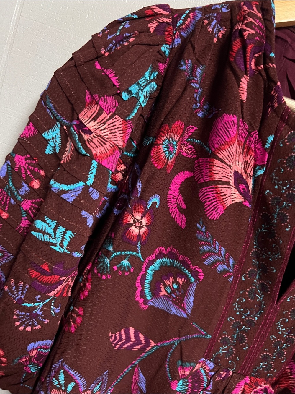 NWT Sugarslips Floral Blouse Shirt Top XL - Picture 4 of 14